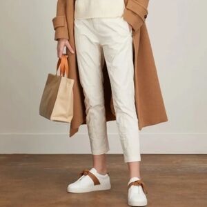 Nili Lotan Tel Aviv Slim Leg Cropped Cream Pants Size 0